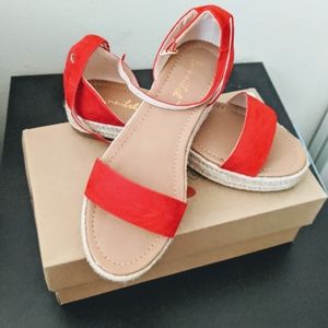 Red Espadrille Sandals